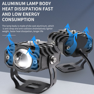 <b>Led</b> External Headlight 1 Lens Front For Motorcycle Retrofit Upgrade Dual Beam <b>Spot</b> Light - Product Image 4