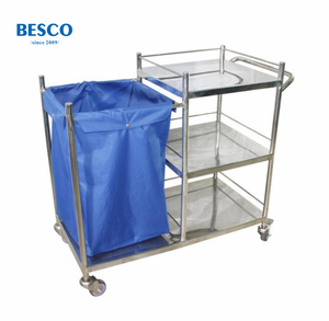Besco BES-PM044 Roestvrijstalen Medisch Afval Verpleegwaskar Modern Design Ziekenhuisapparatuur Mobiele Vuillinnen <span class=keywords><strong>Trolley</strong></span> - Product Image 6