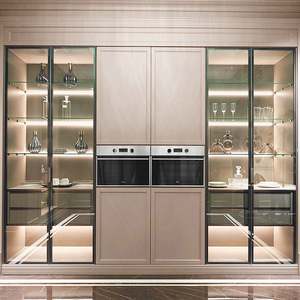 Luxury Modern Solid Oak <b>Wine</b> Cabinet <b>Rack</b> Adjustable Height Eco-Friendly Design Holds 30-39 Bottles-Home Bar Living Room - Product Image 1