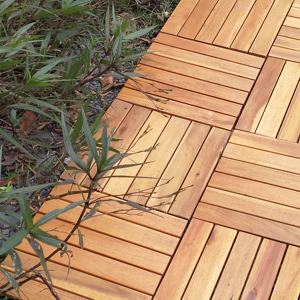 Carreaux de terrasse en bois d'acacia 300*300mm pour application extérieure 12mm pour intérieur extérieur maison jardin terrasse arrière cour décor - Product Image 3