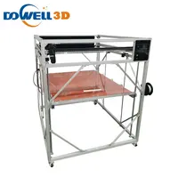 Dowell 3d grande fdm impressora 3d, grande tamanho 1600*1000*600mm, extrusora dupla