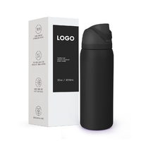 Bouteille d'eau isotherme en acier inoxydable 18/8 de qualité supérieure avec paille, anti-fuite, pour le bureau et l'extérieur
