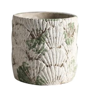 Maceta de Cemento con Relieve Vintage al por Mayor, Maceta de <span class=keywords><strong>Hormigón</strong></span> con Textura 3D Personalizada para Suculentas con Bandeja - Product Image 1