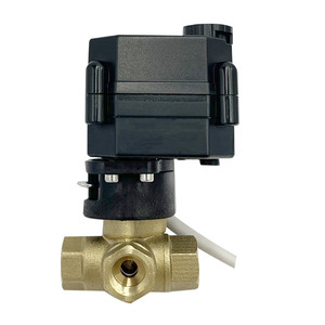 Flomarvel automatique <span class=keywords><strong>mini</strong></span> électrique dc 12v 24 vanne à boisseau sphérique 3 voies avec actionneur moteur pour le contrôle de vidange de déviateur de mélange de débit d'eau - Product Image 1