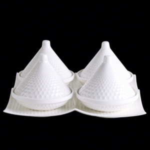 Assiette à collation moderne en porcelaine, assiettes de restaurant avec couvercle, <span class=keywords><strong>plat</strong></span> à beurre en céramique <span class=keywords><strong>Tajine</strong></span> avec couvercle - Product Image 4