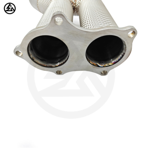 Tuyaux de liaison et tuyau de descente en acier inoxydable CSZ avec bouclier chauffant pour Porsche <span class=keywords><strong>718</strong></span> Cayman GT4/Spyder/<span class=keywords><strong>GTS</strong></span> 4.0L <span class=keywords><strong>2020</strong></span>- - Product Image 5