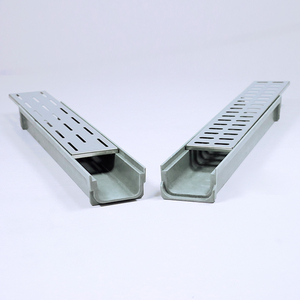 Kit de drainage en résine compact avec <span class=keywords><strong>grille</strong></span> en acier inoxydable pour cour, balcon et zone de piscine - Product Image 5
