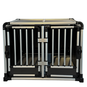 <span class=keywords><strong>Cage</strong></span> pour chien Cages en aluminium <span class=keywords><strong>de</strong></span> haute qualité portable dans le <span class=keywords><strong>transport</strong></span> en voiture Caisses solides sécurisées Assemblage facile Boîtier respirant voyage durable - Product Image 2