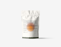 Bolsa plana biodegradable de papel Kraft Pla con cremallera resellable Bolsas de plástico biodegradables de papel de pie para embalaje de alimentos