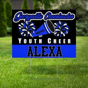 Nhà Máy Bán buôn không thấm nước in đầy đủ màu sắc tùy chỉnh dấu hiệu sân kích thước tiêu chuẩn 24 ''x 18''-hai mặt - Product Image 2