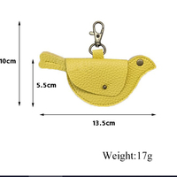 Porte-monnaie mini en cuir PU avec breloque oiseau, porte-clés, portefeuille de monnaie tendance, accessoires créatifs pour sacs à main pour femmes - Vente chaude