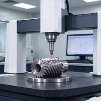 Ensemble d'engrenages hélicoïdaux et à vis sans fin en acier inoxydable 440C sur mesure, usinés CNC, avec arbre d'engrenage de précision à faible jeu pour réducteur de boîte de vitesses OEM