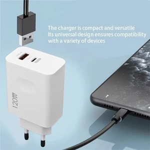 <span class=keywords><strong>Cargador</strong></span> <span class=keywords><strong>Original</strong></span> de <span class=keywords><strong>120W</strong></span> Carga rápida PD USB 2 en 1 <span class=keywords><strong>Cargador</strong></span> 2 puertos Carga rápida para <span class=keywords><strong>Xiaomi</strong></span> iPhone Samsung UE EE. UU. Reino Unido - Product Image 5