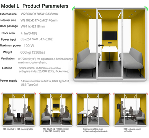 Cabine insonorisée à design enveloppé, cabines de bureau silencieuses, cabines de <span class=keywords><strong>réunion</strong></span> privées, cabine téléphonique insonorisée, cabine de consultation médicale insonorisée - Product Image 4