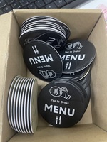 Étiquettes NFC autocollantes étanches en époxy 13,56 MHz, rondes 80/100 mm et carrées 100x100 mm, pour avis/menu, avec adhésif