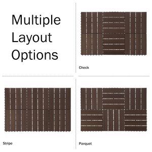 Interlocking WPC Decking Tiles for <strong>Terrace</strong> Patio Garden Balcony-Outdoor Deck Tiles <strong>Flooring</strong> - Product Image 6