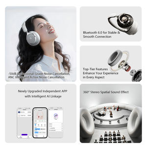 Auriculares <span class=keywords><strong>ANC</strong></span> Over Ear con micrófono Premium Bluetooth 6,0 para llamadas claras y experiencia de audio de graves profundos - Product Image 5