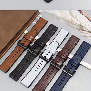 Correas de Reloj de <span class=keywords><strong>Cuero</strong></span> Sintético y Silicona de 22mm y 26mm de Ajuste Rápido para <span class=keywords><strong>Garmin</strong></span> <span class=keywords><strong>Fenix</strong></span> <span class=keywords><strong>6X</strong></span> 5X GPS/<span class=keywords><strong>PRO</strong></span>/Sapphire GPS, para Deportes y Uso Diario - Product Image 4