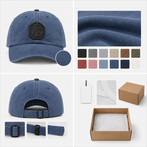 <span class=keywords><strong>Gorra</strong></span> Utilitaria Costera de Algodón Cepillado de Lote Pequeño con Parche de Goma Estilo Cultura Urbana para Vendedores Online con Etiqueta Personalizada - Product Image 4