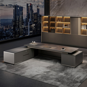 <span class=keywords><strong>Escritorio</strong></span> de lujo para jefe, <span class=keywords><strong>escritorio</strong></span> de oficina de alta gama, diseño minimalista, oficina de director ejecutivo, combinación de muebles de oficina de alta gama - Product Image 3