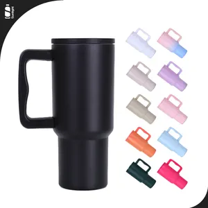 Termos kupa 30 oz kahve kupa açık seyahat termal kupa bardak çift duvar Metal fincan 30 oz Tumbler kolu ve saman ile