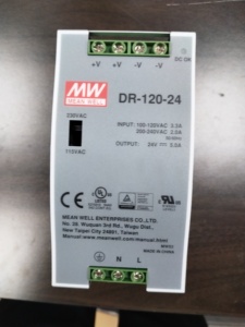 DR-120-24 120W แหล่งจ่ายไฟราง DIN 24V 5A AC-DC แบบสวิตช์ ตัวเรือนโลหะ ติดตั้งแบบ TS35 - Product Image 2