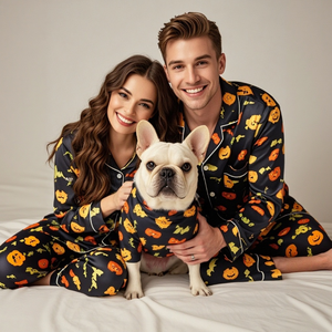 بيجامات حيوانات أليفة فاخرة مريحة وجيدة التهوية من البوليستر مخصصة ملابس الكلاب مع مطبوعات المهرجان لتتناسب مع المالك - Product Image 2