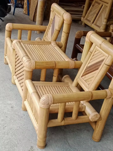 Bamboo Traditional Design <b>Stackable</b> Lightweight Durable <b>Outdoor</b> Garden Dining Table and <b>Chair</b> Set for Farmhouse and Hotel Use - Product Image 6