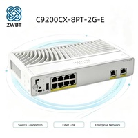 Cisco Catalyst C9200CX-8PT-2G-E Switch PoE+ Compacto de 8 Puertos, 2x1G UPOE+ Uplinks, Presupuesto PoE de 240W, 20Gbps, Sin Ventilador, Alimentado por PoE
