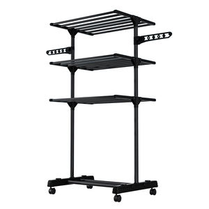 Service de vente au détail Duty bébé vêtements vêtements suspendus sèche-linge métal tissu cintre support avec roues - Product Image 5