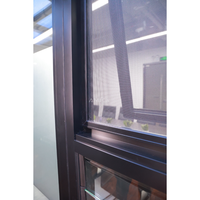 AMJ personalizado AS2047 servicios locales australianos manivela toldo ventana moderna doble acristalamiento rotura térmica ventanas de aluminio
