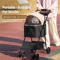 Poussette portable pour animaux de compagnie 360 °   Poussette pliable pour chat et chien avec fenêtre en maille panoramique, vente en gros personnalisée