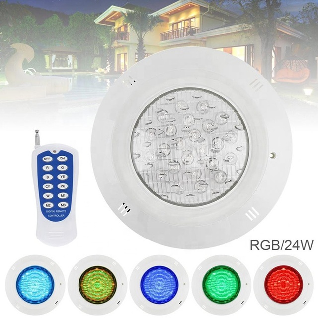 Water Faery PLP-004 UV Resistant ABS IP68 Waterproof Underwater LED Light 12W 24W 12V 24V for Swimming Pool Fountain Spa