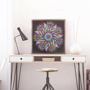 Pittura diamante 5D fai da te molto bella decorazione della casa modellazione diamante Mandala fioritura colore pittura diamante personalizzata - Product Image 3