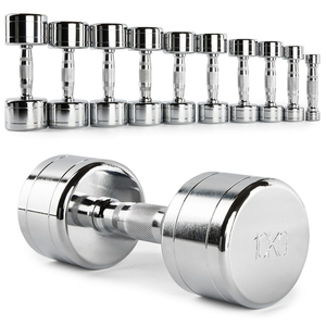 Chất lượng cao Chrome thép đào tạo quả tạ Set Electroplated Workout trọng lượng cho cánh tay tập thể dục nhà máy bán buôn - Product Image 2