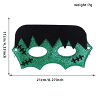 Masque de mascarade d'Halloween, motif chauve-souris et crâne, demi-visage, pour fête d'Halloween, décoration de fête, masque d'horreur, semi-fait main en caoutchouc