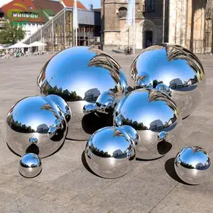 Индивидуальные размеры 800 мм 1000 мм 1200 мм большое зеркало уличная Площадь современные металлические изделия Полировка из нержавеющей стали Сфера полый шар