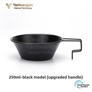 Taza Sierra Portátil de Acero Inoxidable, 200-300 ml, Revestimiento Antiadherente, Vajilla para Camping, Diferentes Colores, con Asa - Product Image 4