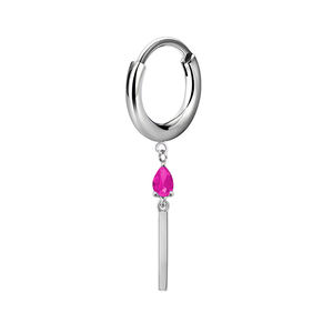 Модные серьги-кольца из титана ASTM F136 с подвесками и шарнирным сегментом для пирсинга ушей, женские украшения для пирсинга - Product Image 2