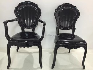 Chaises de princesse <span class=keywords><strong>La</strong></span> <span class=keywords><strong>Belle</strong></span> Époque en résine PC transparente/fumée/noire - Product Image 4