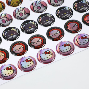 Pegatinas de resina epoxi de dibujos animados Wei Hao, etiquetas autoadhesivas personalizadas para láminas de plástico PVC - Product Image 2