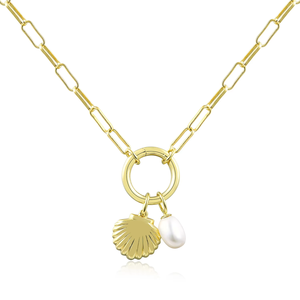 Collar Largo de Perlas Barrocas de Alta Calidad Chapado en Oro de 14K/18K Plata de Ley 925 Venta al Por Mayor de Joyería Fina - Product Image 3