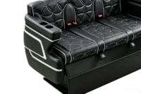 Canapé arrière de luxe électrique réglable pour MPV, 3 places, avec double accoudoir et porte-gobelets, banquette longue modifiée pour voiture