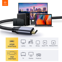 Adaptateur Mcdodo 777 1920*1080 Affichage HD Câble de transmission vidéo HDMI vers VGA 2M 6F Adaptateur HDMI VGA doré