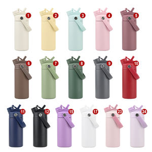 Botella de Agua Aislada de 14 oz con Logotipo Personalizado para Niños, con Tapa de Paja, Frasco de Vacío de Acero Inoxidable para Niños en Edad Escolar, Regalo, Libre de BPA - Product Image 4