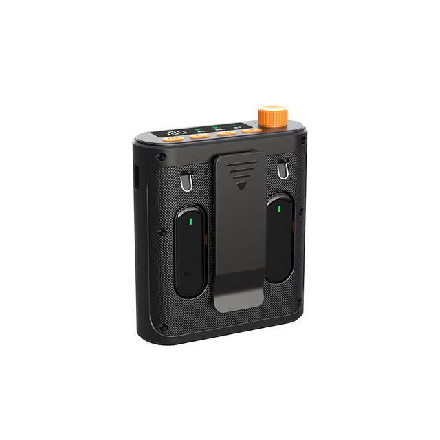 Portable Mini Dynamic Lavalier 2.4G UHF Wireless Microphone Amplifier LED Display Type C Connector Omni-Directional Teachers
