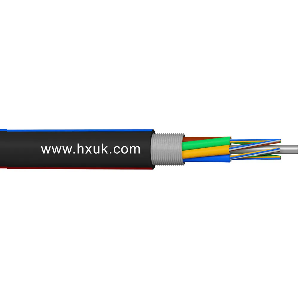 Hanxin 19 jahre fiber optic oem fabrik liefern gute preis einzigen modus Armored Aerial Duct GYTA 3 6 10 12 16 24 core kabel