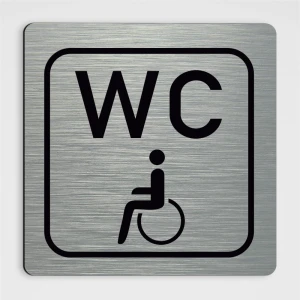 Plaque de signalisation de porte unisexe pour toilettes, en acier inoxydable, 76 mm, pour usage intérieur, fixations incluses - Product Image 5