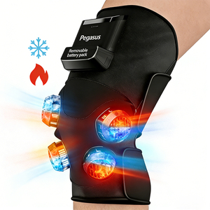 Enveloppe chauffante et rafraîchissante pour genou Pegasus sans fil, alimentée par batterie au lithium, avec <span class=keywords><strong>massage</strong></span> par compression d'air pour thérapie contrastée - Product Image 1