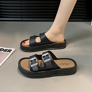 Chaussures de marche à talon asymétrique pour femmes, sandales d'été polyvalentes à plateforme avec bride à la cheville, idéales pour la plage et les dunes de sable - Product Image 4